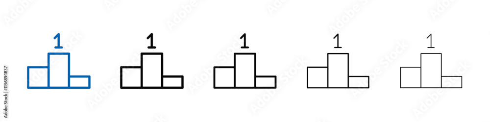 winner podium icon Outline vector logo for web ui winner podium icon Outline vector logo for web ui