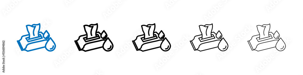 Wipes pack icon Outline vector logo for web ui Wipes pack icon Outline vector logo for web ui