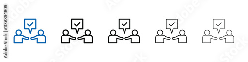 Win-win business deal icon Outline vector logo for web ui