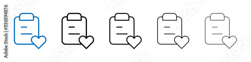 Wish list icon Outline vector logo for web ui