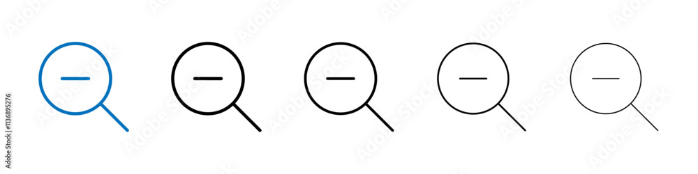 Zoom out icon Outline vector logo for web ui Zoom out icon Outline vector logo for web ui