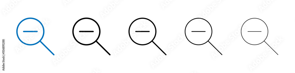 Zoom out icon Outline vector logo for web ui Zoom out icon Outline vector logo for web ui