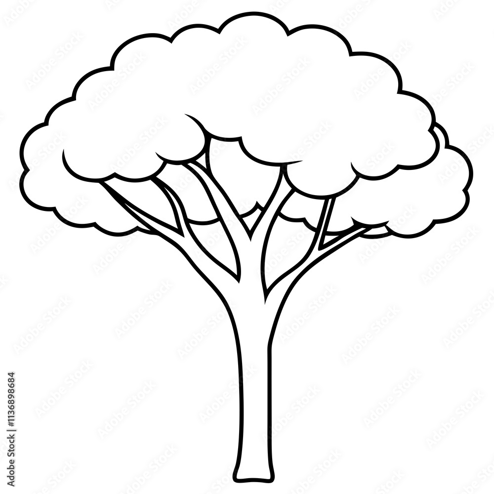 Black and white illustration of a stylized tree. Black and white illustration of a stylized tree.