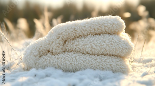 Fluffy White Blanket Rests Gently On Winter Snow