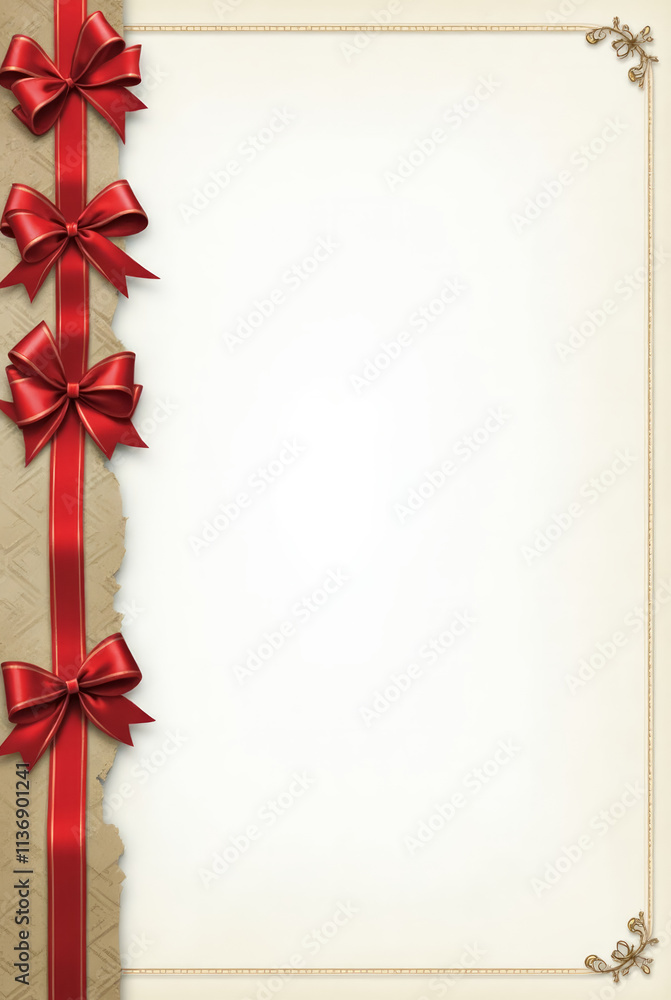 Gift Wrap Edge Design - Christmas Card Gift Wrap Edge Design - Christmas Card