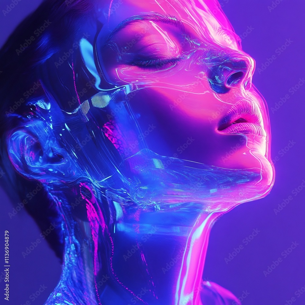 Digital Communication Revolution with Holographic Data Streams and Cyberpunk Inspired Vibrant Aesthetic Digital Communication Revolution with Holographic Data Streams and Cyberpunk Inspired Vibrant Aesthetic
