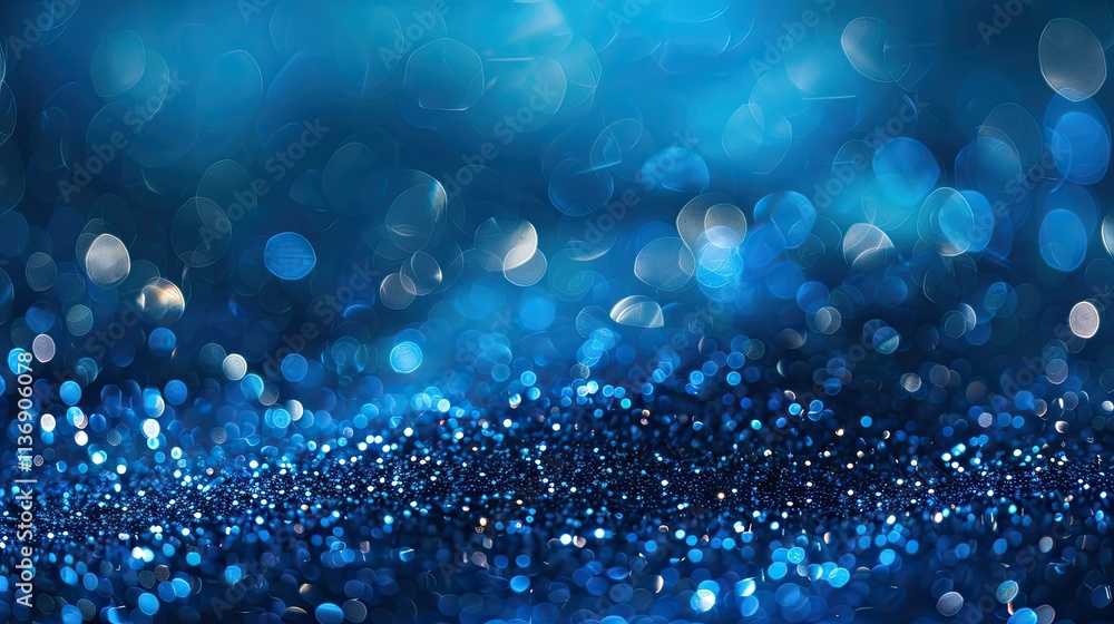 A shimmering blue background with bokeh effects, ideal for design and decoration. A shimmering blue background with bokeh effects, ideal for design and decoration.