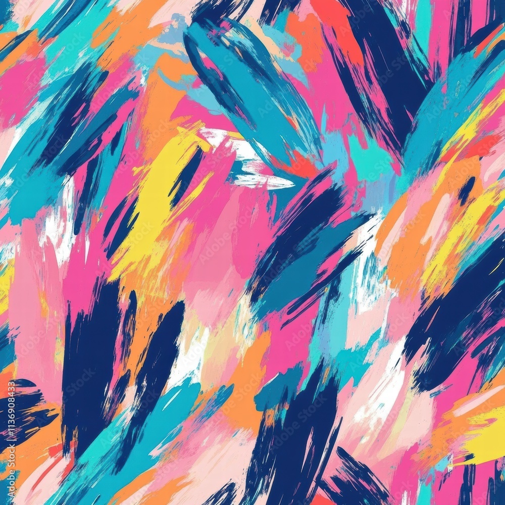 This seamless pattern showcases a celebration of vibrant colors and energetic brushstrokes, perfect for artistic inspiration in design projects. Generative AI This seamless pattern showcases a celebration of vibrant colors and energetic brushstrokes, perfect for artistic inspiration in design projects. Generative AI