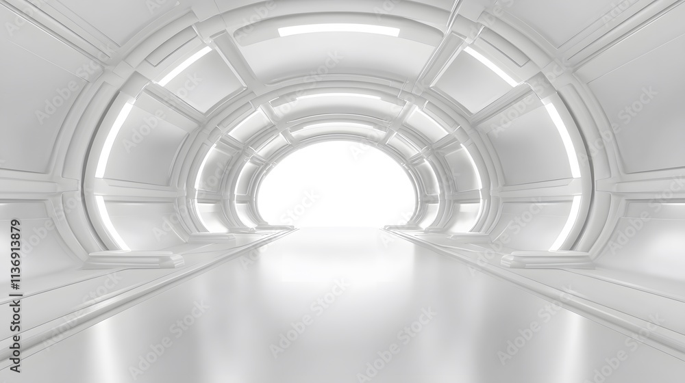 Abstract white hi-tech display background, empty space scene, spaceship, dark night, VR, futuristic sci-fi tunnel background, studio for mock up using Abstract white hi-tech display background, empty space scene, spaceship, dark night, VR, futuristic sci-fi tunnel background, studio for mock up using