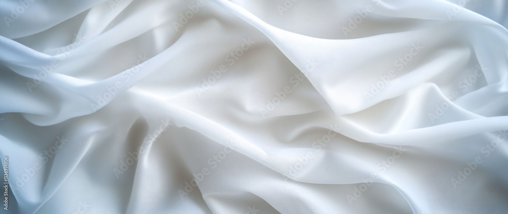 Obraz premium Smooth white fabric draped elegantly.
