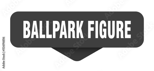 BALLPARK FIGURE BUTTON, STICKER ISOLATED ON TRANSPARENT BACKGROUND