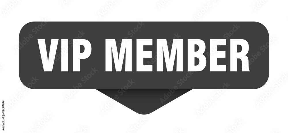 VIP MEMBER BUTTON, STICKER ISOLATED ON TRANSPARENT BACKGROUND