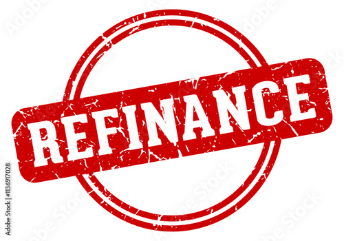 REFINANCE STAMP ISOLATED ON TRANSPARENT BACKGROUND