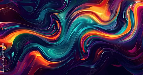 Wallpaper Mural A vibrant abstract design featuring swirling colors and dynamic shapes. Torontodigital.ca