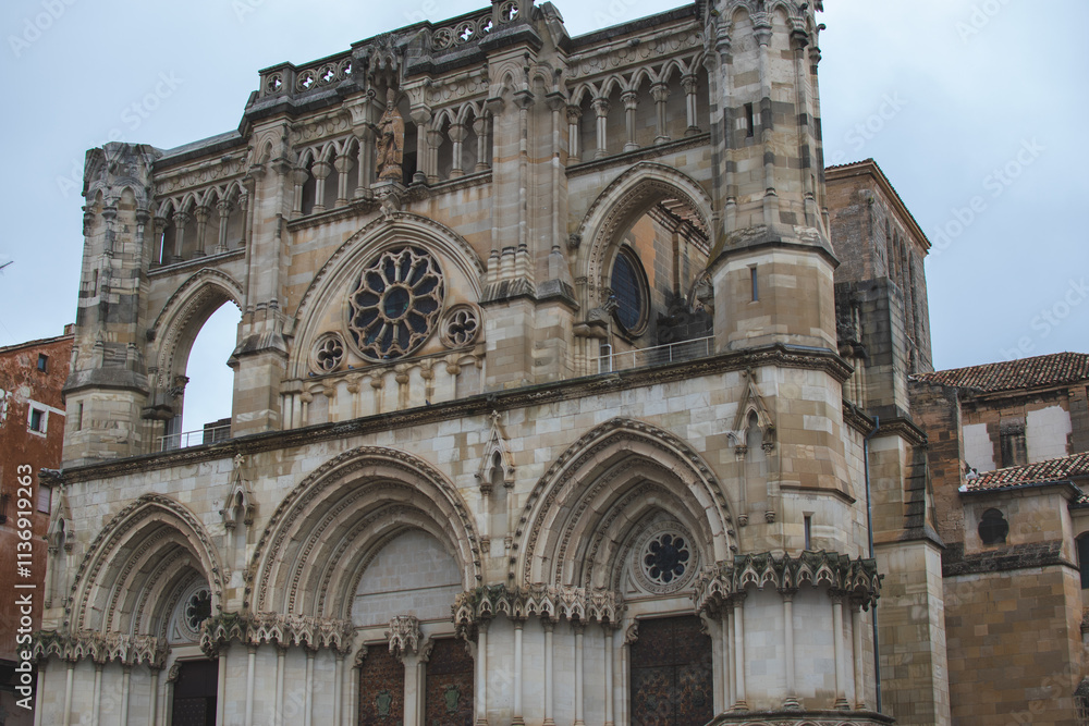 facade of the cathedral of Cuenca facade of the cathedral of Cuenca