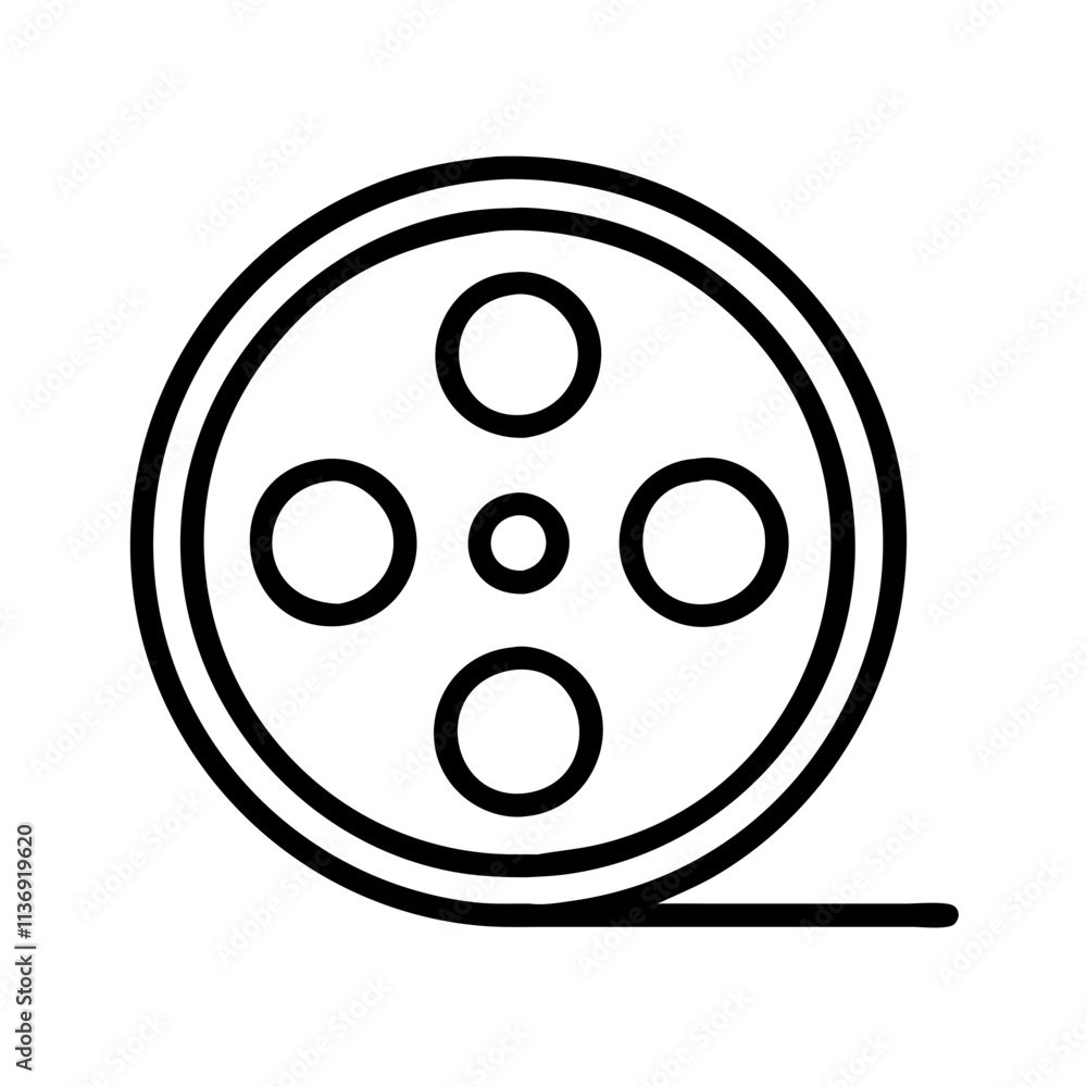 film reel icon, photography day line art, photography day icon - simple black line art icon of film reel, for photography day celebrations. photography vector art. film reel icon, photography day line art, photography day icon - simple black line art icon of film reel, for photography day celebrations. photography vector art.