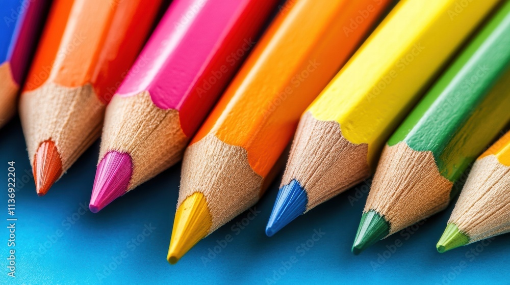 Brightly colored pencils align in a seamless pattern, showcasing a lively spectrum perfect for artistic endeavors and projects. Generative AI Brightly colored pencils align in a seamless pattern, showcasing a lively spectrum perfect for artistic endeavors and projects. Generative AI