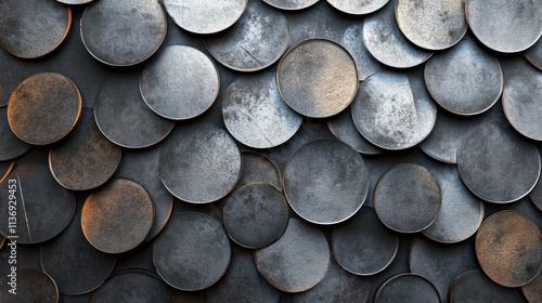 Wallpaper Mural Circular steel texture with metallic details and reflective surface.

 Torontodigital.ca