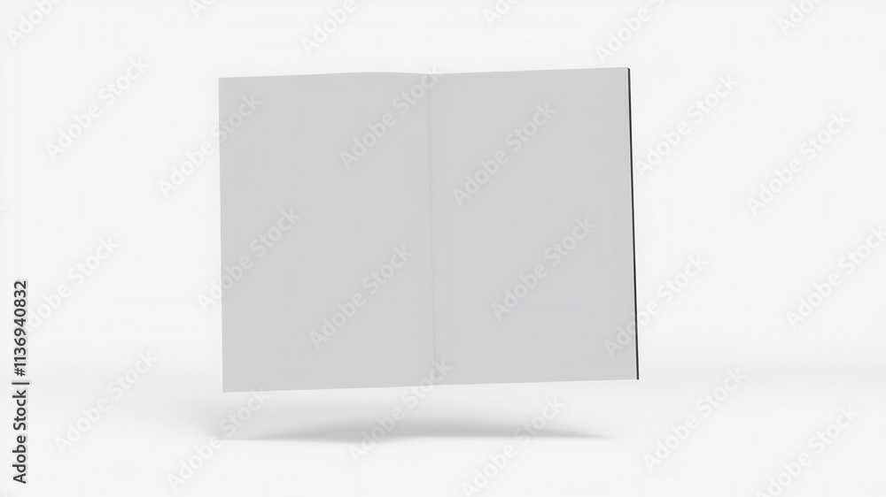 A realistic floating book cover mockup with soft shadows on a neutral background, showcase, publishing, customizable A realistic floating book cover mockup with soft shadows on a neutral background, showcase, publishing, customizable