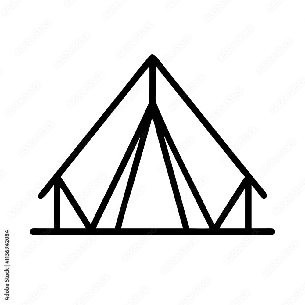 camping tent icon, summer holiday line art, holiday icon - simple black line art icon of camping tent, for summer holiday celebrations. holiday vector art. camping tent icon, summer holiday line art, holiday icon - simple black line art icon of camping tent, for summer holiday celebrations. holiday vector art.