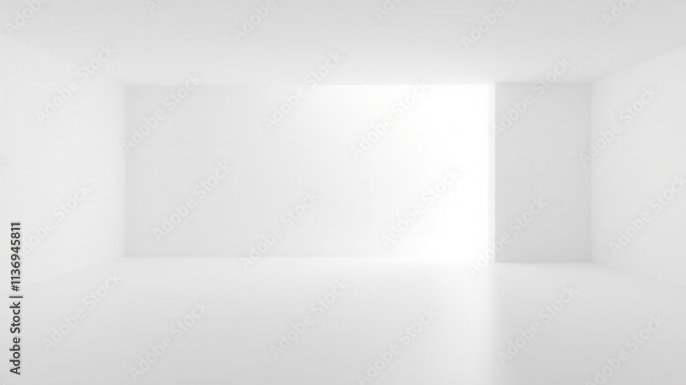 Smooth and pristine white wall with a subtle hint of texture, background, simple