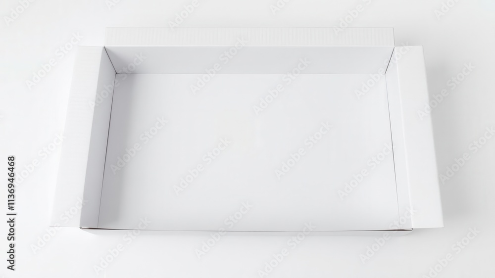 White clear folding carton box with diecut for packaging design, product, template, white White clear folding carton box with diecut for packaging design, product, template, white