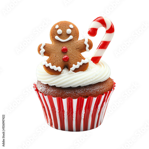 transparent PNG image of Cupcake with Gingerbread cake