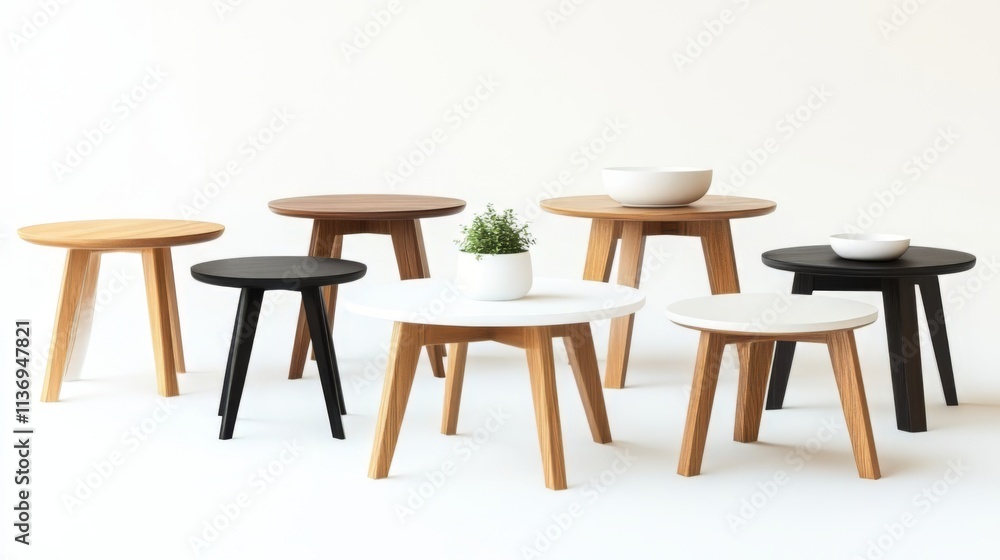 Modern Wooden Round Coffee Tables in Different Colors Modern Wooden Round Coffee Tables in Different Colors