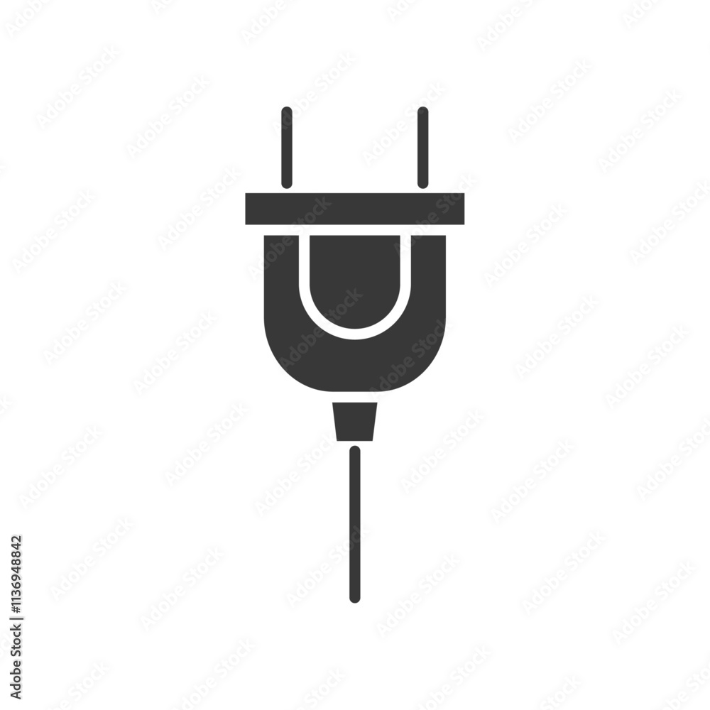 Plug Icon Set Vector illustration in black Plug Icon Set Vector illustration in black