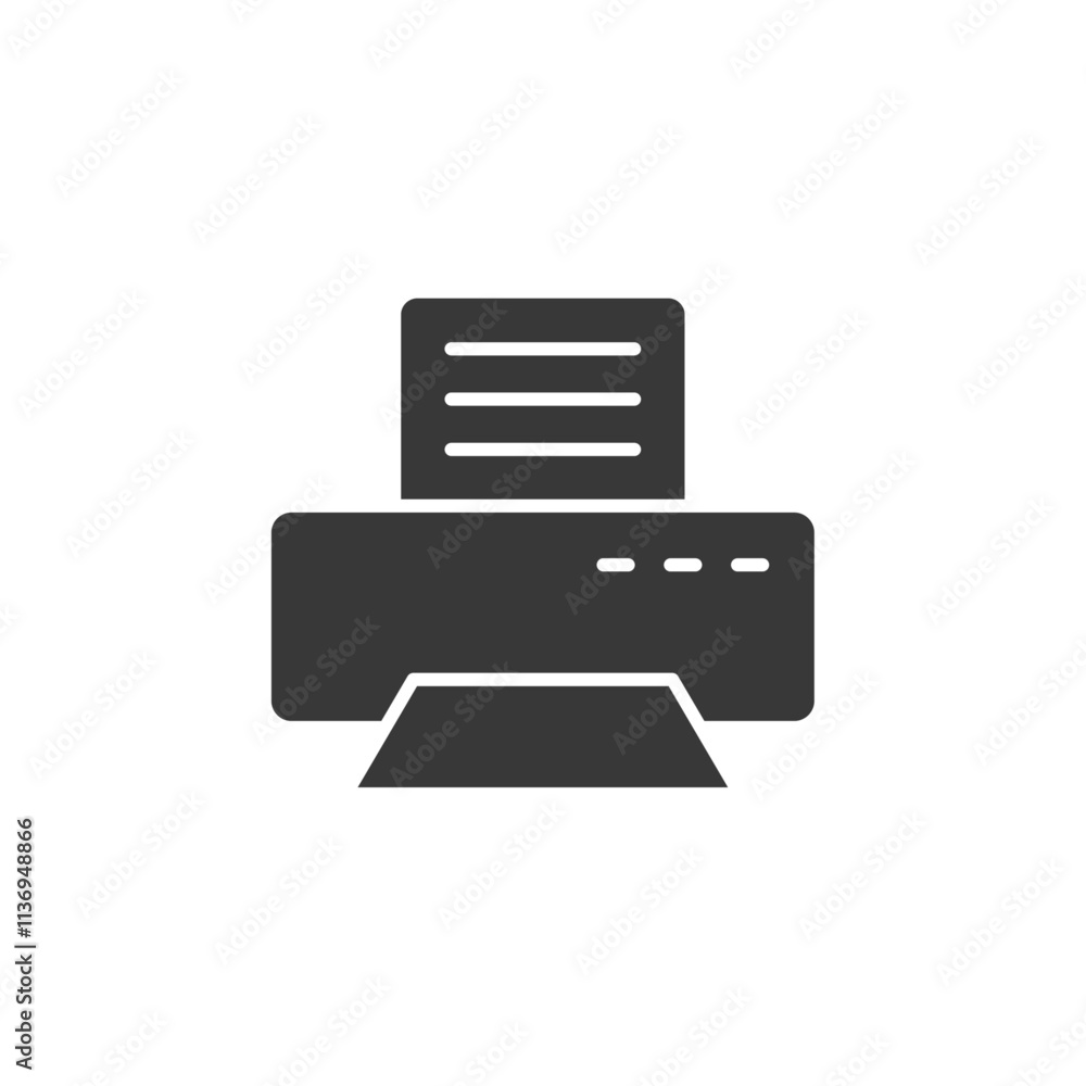 Print Button Icon Set Vector illustration in black Print Button Icon Set Vector illustration in black