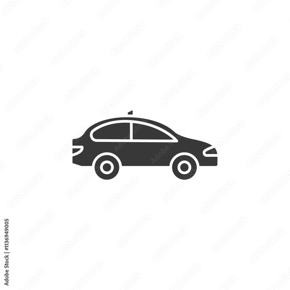 Taxi Icon Set Vector illustration in black Taxi Icon Set Vector illustration in black