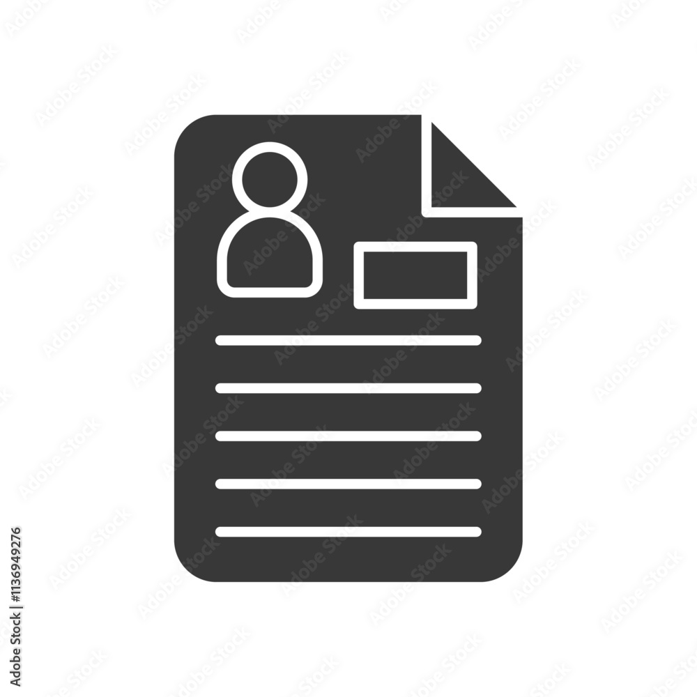 CV Icon Set Vector illustration in black CV Icon Set Vector illustration in black