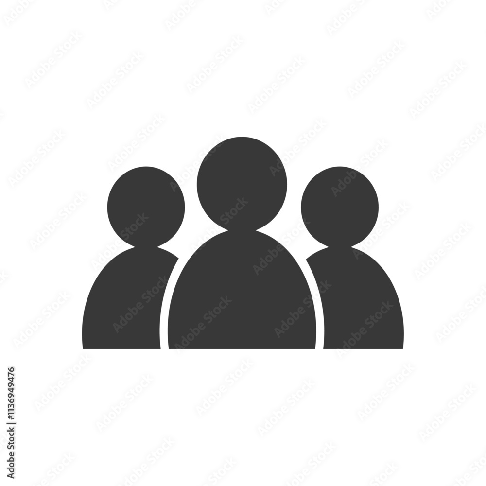 Group Icon Set Vector illustration in black Group Icon Set Vector illustration in black