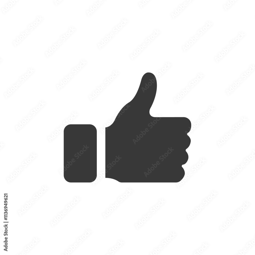 Like Icon Set Vector illustration in black Like Icon Set Vector illustration in black