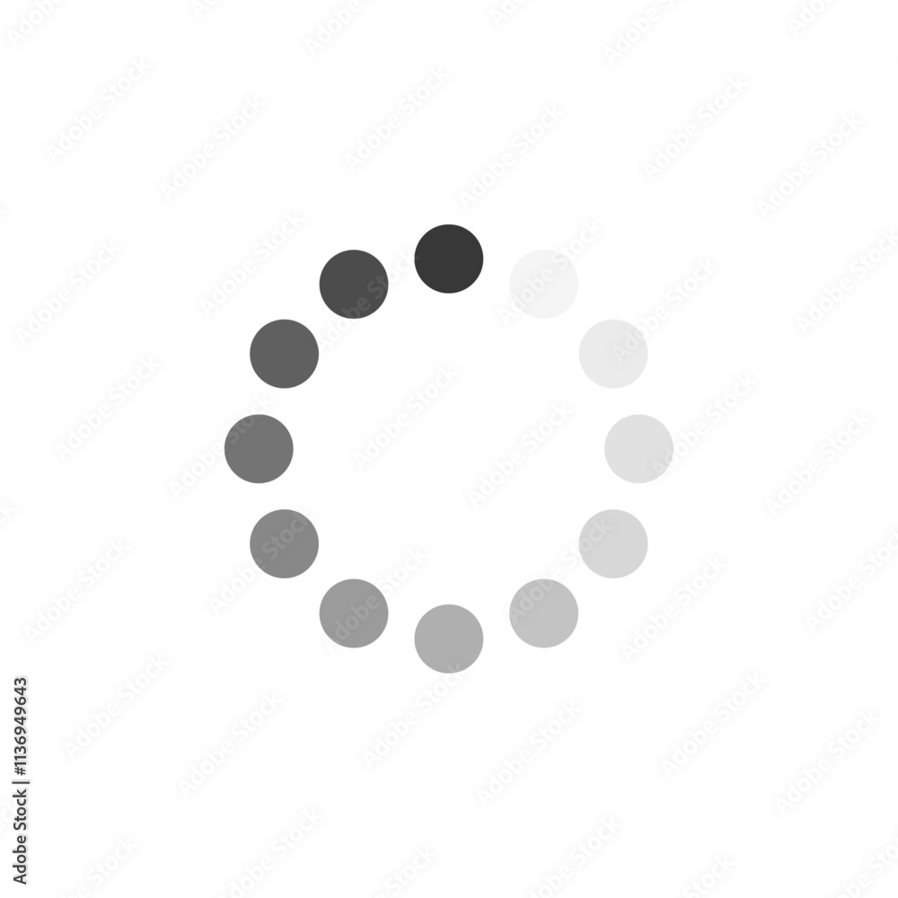Loading Icon Set Vector illustration in black Loading Icon Set Vector illustration in black