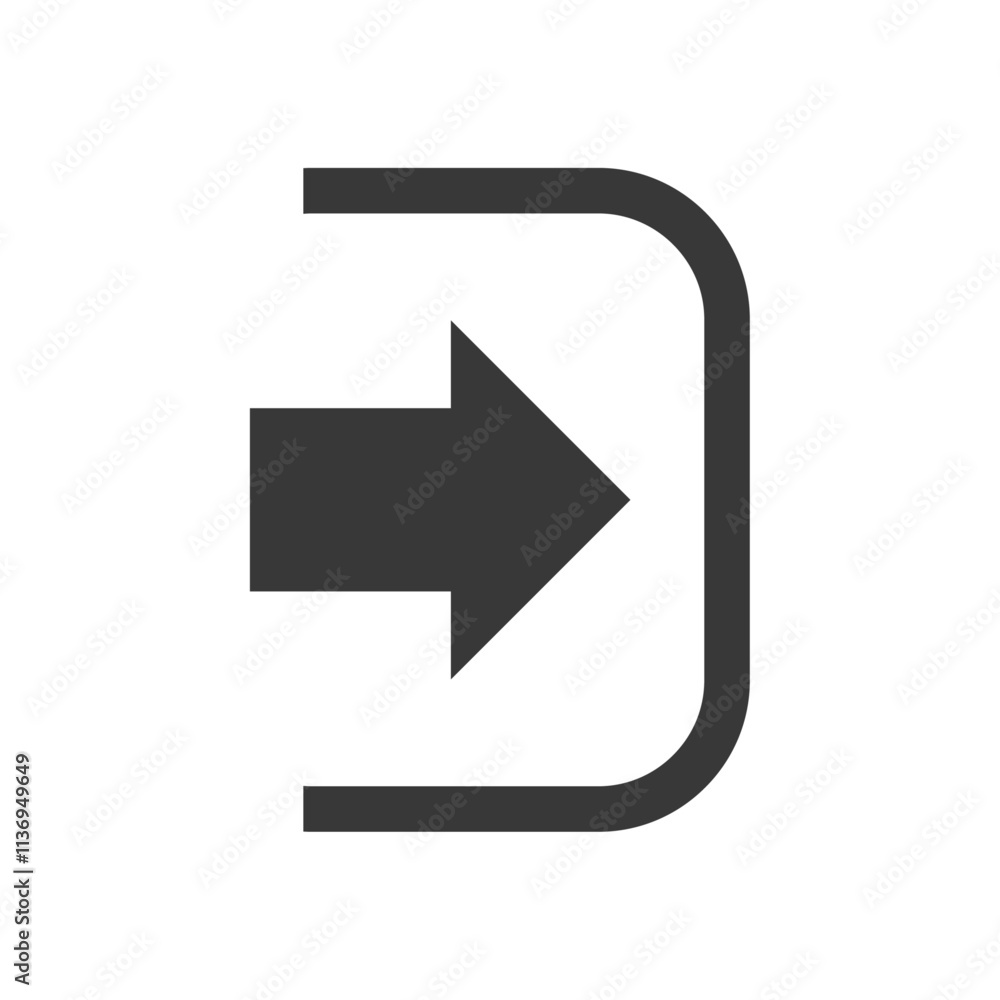 Log In Icon Set Vector illustration in black Log In Icon Set Vector illustration in black