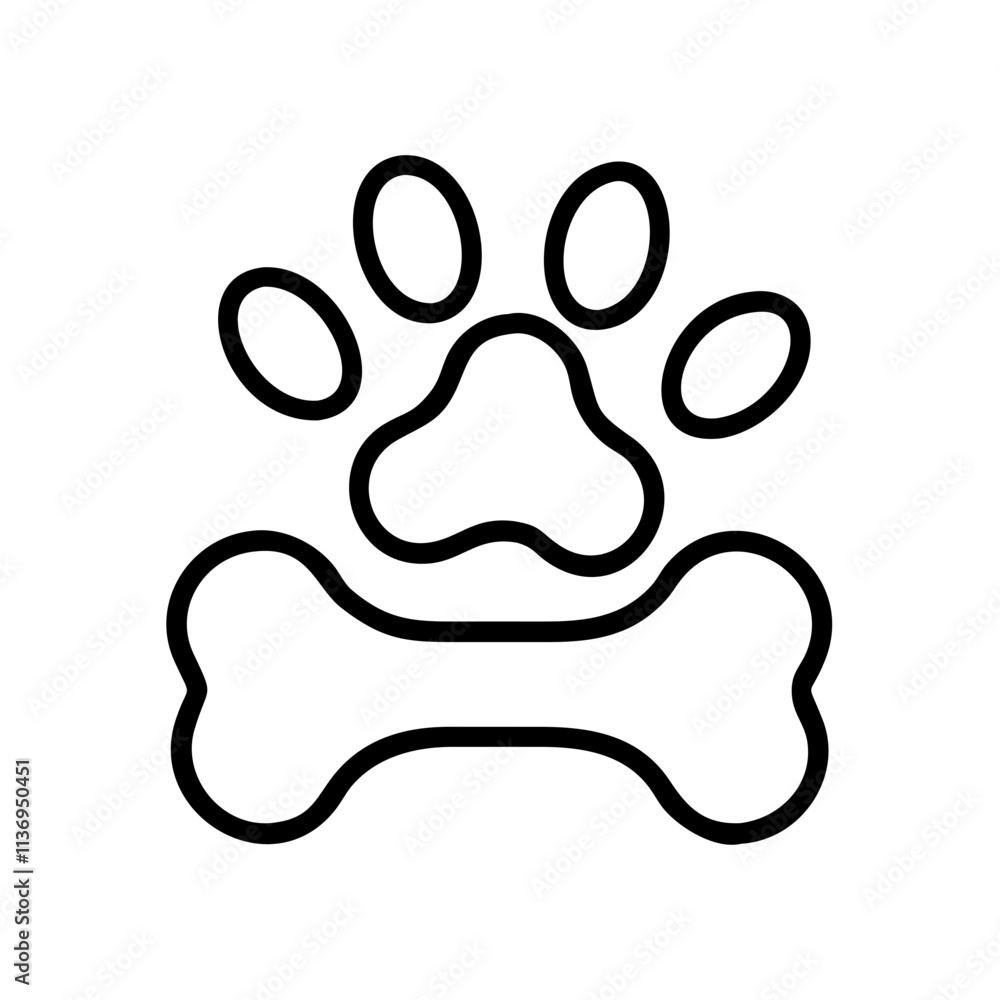 dog paw holding a bone icon, dog day line art, dog day icon - simple black line art icon of dog paw holding a bone, for dog day celebrations. dog day vector art. dog paw holding a bone icon, dog day line art, dog day icon - simple black line art icon of dog paw holding a bone, for dog day celebrations. dog day vector art.