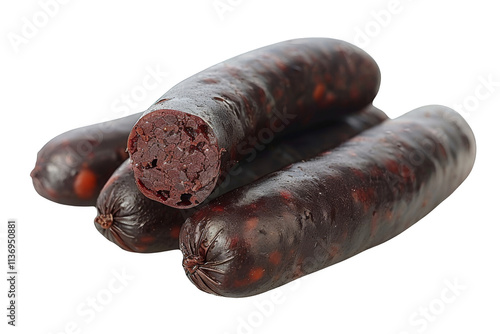 transparent PNG image of whole tasty blood sausages