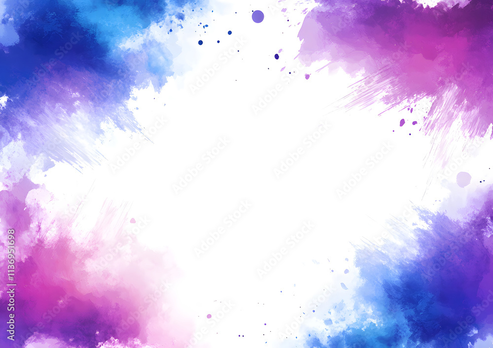 Blank Gradient Frame with Abstract Pastel Background in Purple and Blue Tones Blank Gradient Frame with Abstract Pastel Background in Purple and Blue Tones
