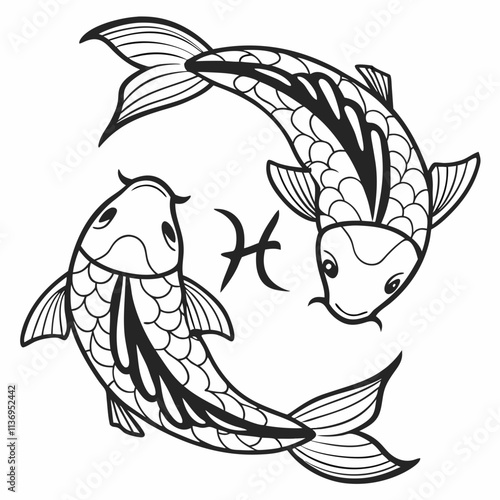 Pisces fish astrology symbol 