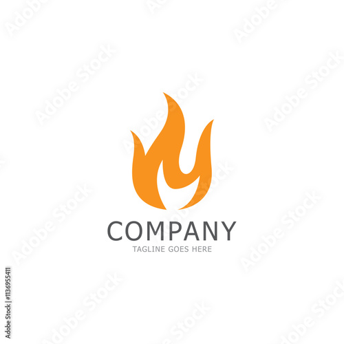 fire flame logo design vector icon image