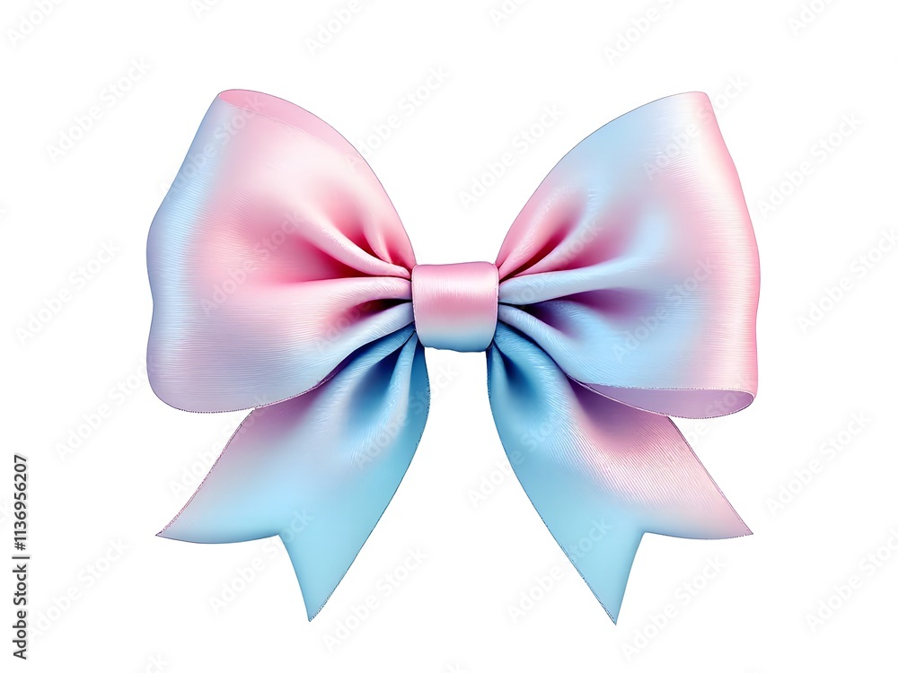 Beautiful Gradient Pink and Blue Ribbon Bow on White
Beautiful Gradient Pink and Blue Ribbon Bow on White