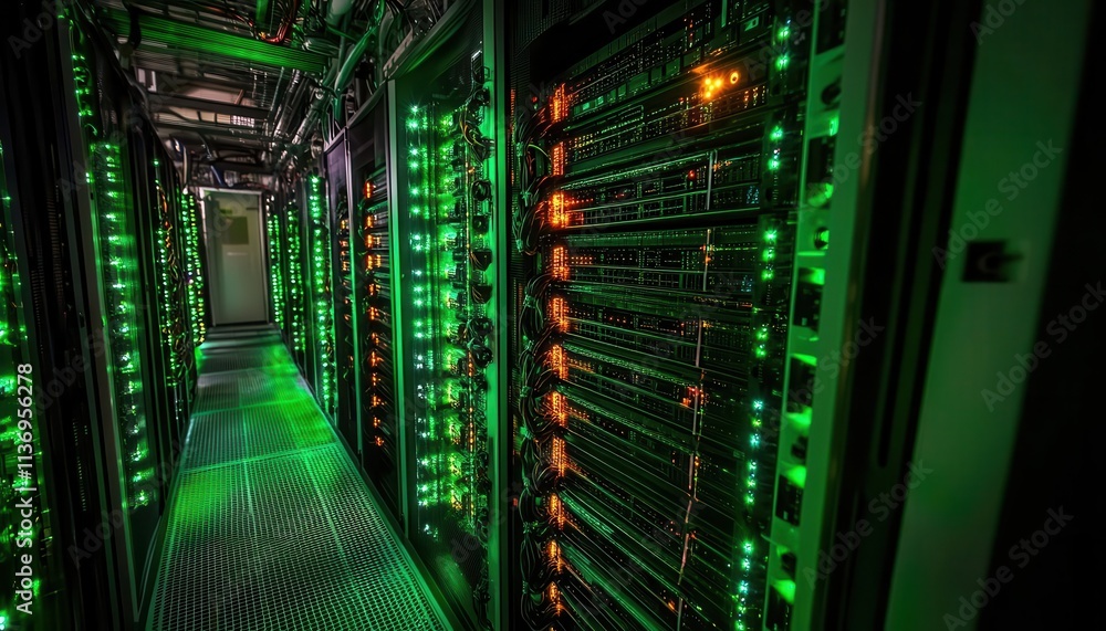 A serene data center where glowing cables and nodes symbolize cuttingedge cloud networking solutions A serene data center where glowing cables and nodes symbolize cuttingedge cloud networking solutions