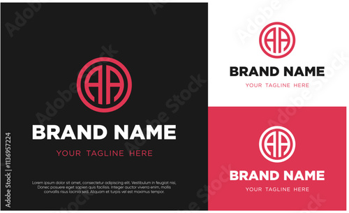 Cicre Logo Initial AA for Real Estate, Finance, Consulting or Law Firm. Free Initials AA Logo Vector.