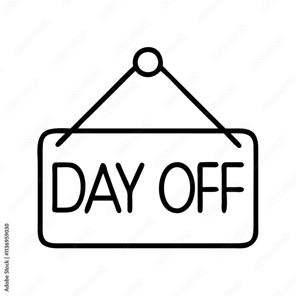 day off sign icon, labor Day line art, labor day icon - simple black line art icon of day off sign, symbolizing labor day celebrations. labor day vector art. day off sign icon, labor Day line art, labor day icon - simple black line art icon of day off sign, symbolizing labor day celebrations. labor day vector art.