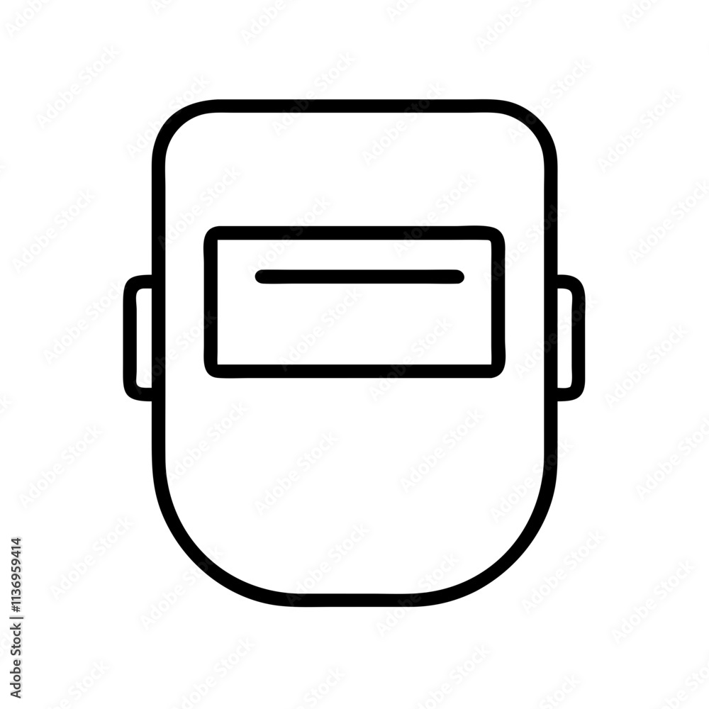 welder s mask icon, labor Day line art, labor day icon - simple black line art icon of welder s mask, symbolizing labor day celebrations. labor day vector art. welder s mask icon, labor Day line art, labor day icon - simple black line art icon of welder s mask, symbolizing labor day celebrations. labor day vector art.