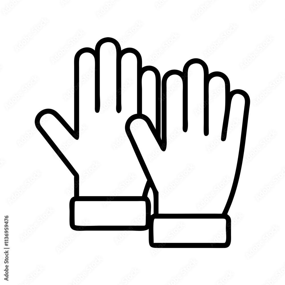 worker s glove icon, labor Day line art, labor day icon - simple black line art icon of worker s glove, symbolizing labor day celebrations. labor day vector art. worker s glove icon, labor Day line art, labor day icon - simple black line art icon of worker s glove, symbolizing labor day celebrations. labor day vector art.