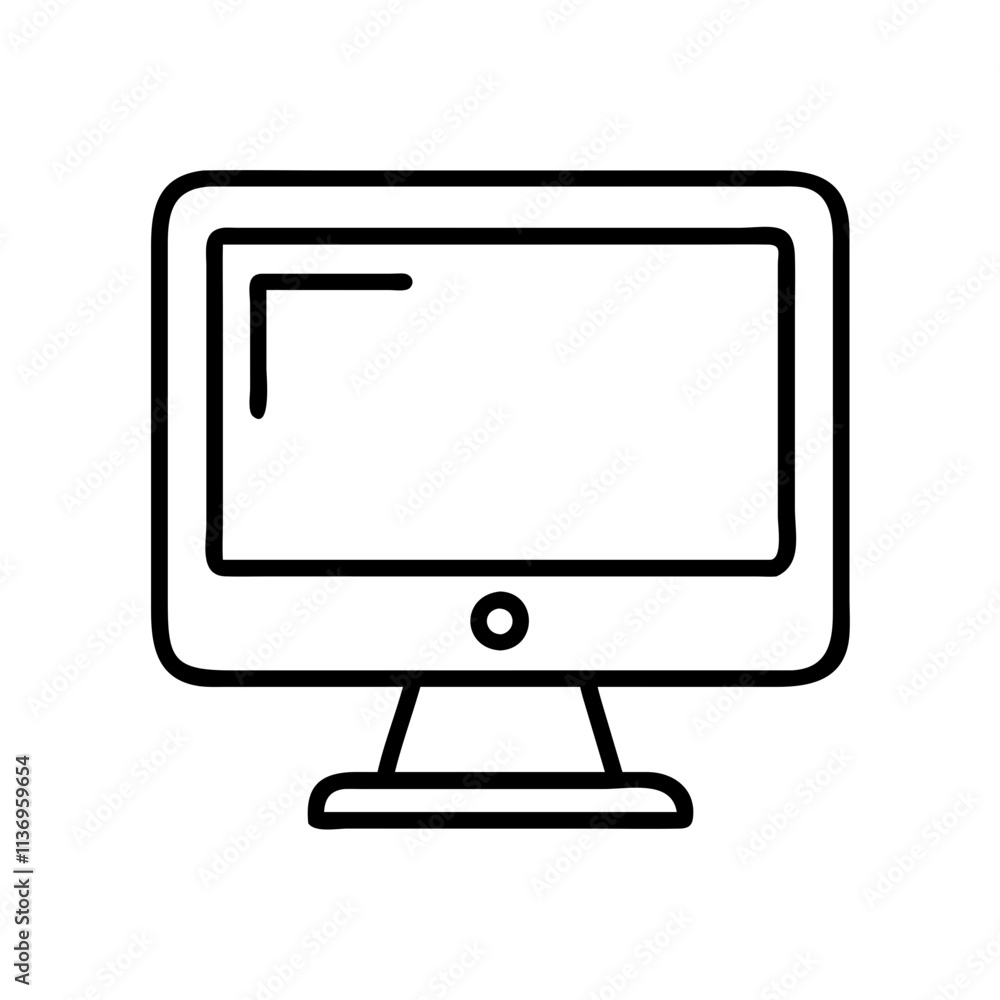 computer monitor icon, labor Day line art, labor day icon - simple black line art icon of computer monitor, symbolizing labor day celebrations. labor day vector art. computer monitor icon, labor Day line art, labor day icon - simple black line art icon of computer monitor, symbolizing labor day celebrations. labor day vector art.