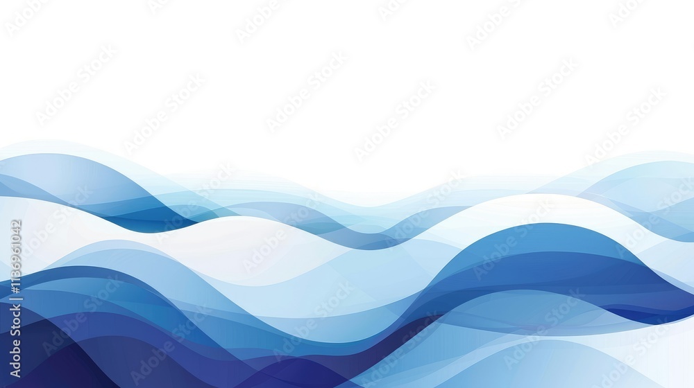 Abstract waves in blue tones, creating a fluid and calming visual effect. Abstract waves in blue tones, creating a fluid and calming visual effect.