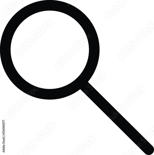 Simple search icon design for apps emphasizing discovery and navigation